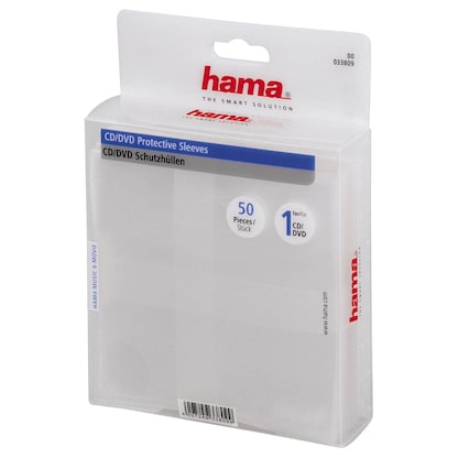 Artikelbild für hama 1er CD-/DVD-Hüllen transparent, 50 St., Artikelnummer 624569