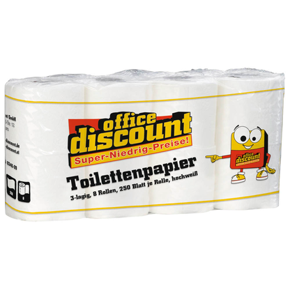 Artikelbild 3 für AKTION: office discount Toilettenpapier 3-lagig, 24 Rollen, Artikelnummer 722258