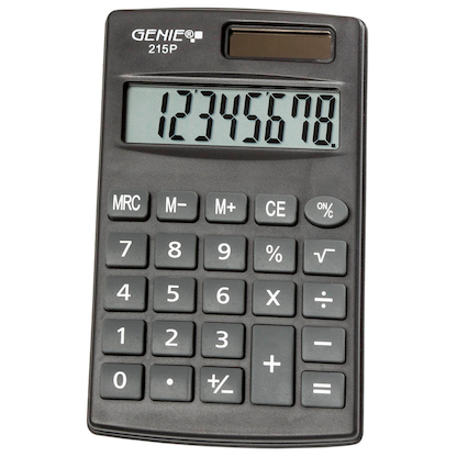 Artikelbild 2 für GENIE 215 P Taschenrechner schwarz, Artikelnummer 524987