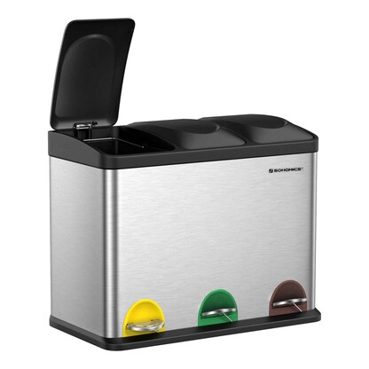 Artikelbild 2 für SONGMICS Mülltrenner 3x 15,0 l edelstahl, 1 St., Artikelnummer 262897