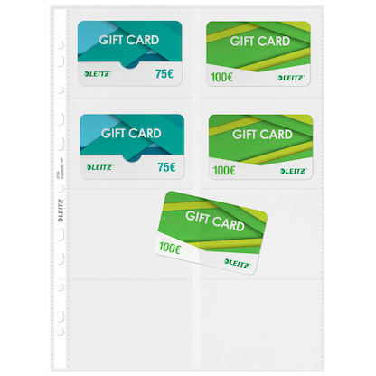 Artikelbild 9 für LEITZ Visitenkartenhüllen DIN A4 glasklar glatt 0,10 mm, 10 St., Artikelnummer 385017