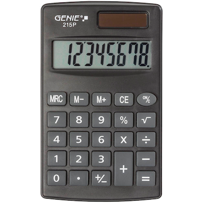 Artikelbild für GENIE 215 P Taschenrechner schwarz, Artikelnummer 524987