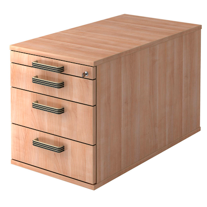 Artikelbild für HAMMERBACHER Solid TC30 Rollcontainer nussbaum 4 Auszüge 42,8 x 80,0 x 51,2 cm, Artikelnummer 861760