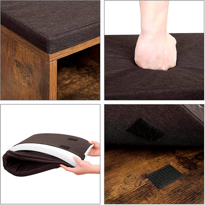 Artikelbild 8 für VASAGLE Schuhbank LHS010X01 braun Holz 104,0 cm, Artikelnummer 438889