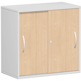 Artikelbild 1 für geramöbel Schiebetürenschrank Flex, S-382502-BL lichtgrau, buche 1 Fachboden 80,0 x 42,5 x 79,8 cm, Artikelnummer 877030