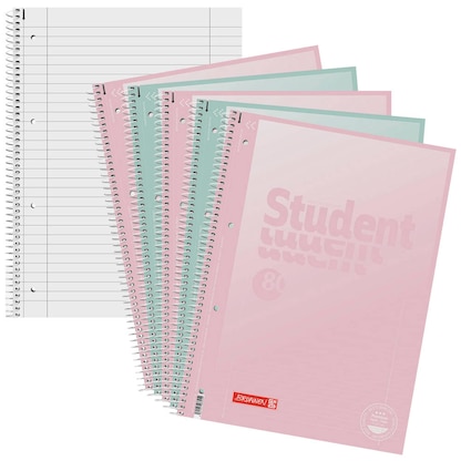 Artikelbild für BRUNNEN Collegeblöcke Student Pastell Lineatur 27 liniert DIN A4 Innen- und Außenrand, 5 Blöcke, Artikelnummer 707564