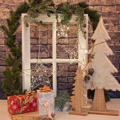 Artikelbild 13 für Idena Metallsterne LED Dekoleuchten weiß, 3 St., Artikelnummer 761922