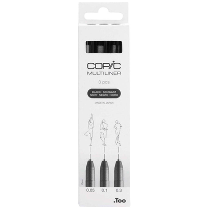 Artikelbild für COPIC® Multiliner Fineliner schwarz 0.05 + 0.1 + 0.3 mm, 3 St., Artikelnummer 361406