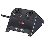 Artikelbild 1 für brennenstuhl Desktop-Power USB-Charger 2-fach Tischsteckdose 1,8 m schwarz mit USB-Buchse, Artikelnummer 485610
