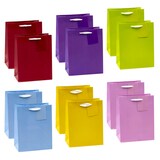 Artikelbild 1 für TSI Geschenktüten TRENDFARBEN dunkelrot, lia, grün, hellblau, gelb, rosa 18,0 x 23,0 cm, 12 St., Artikelnummer 651629