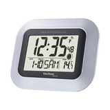 Artikelbild 1 für TechnoLine® digitale Funkwanduhr WS 8005 silber Aluminium 22,6 x 18,0 cm, Artikelnummer 926154