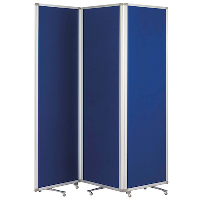 Artikelbild für magnetoplan Trennwand 1105303, blau 181,0 x 180,0 cm mit Rollen, 1 St., Artikelnummer 573271