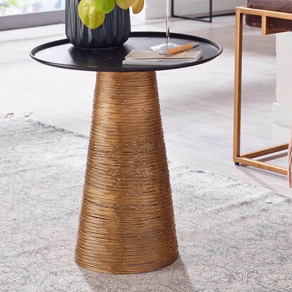 Artikelbild 3 für WOHNLING Beistelltisch rund Eisen gold 40,0 x 40,0 x 45,0 cm, 1 St., Artikelnummer 166369