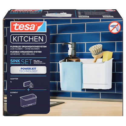 Artikelbild 3 für tesa Spülbecken-Organizer weiß, 1 Set, Artikelnummer 555001