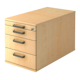 Artikelbild 1 für HAMMERBACHER Haziender Rollcontainer ahorn 4 Auszüge 42,8 x 80,0 x 51,2 cm, Artikelnummer 215330