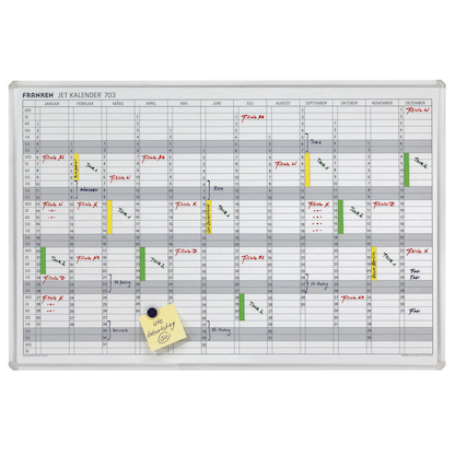 Artikelbild für FRANKEN JetKalender® 703 Jahresplaner, Monatseinteilung 90,0 x 60,0 cm, Artikelnummer 342530