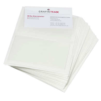 Artikelbild für Probeco Visitenkartentaschen selbstklebend glasklar, für 1 Visitenkarte, 100 St., Artikelnummer 432211