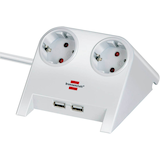 Artikelbild 1 für brennenstuhl Desktop-Power USB-Charger 2-fach Tischsteckdose 1,8 m weiß mit USB-Buchse, Artikelnummer 485654
