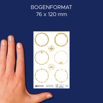 Artikelbild 4 für AVERY Zweckform Aufkleber Kreise, gold, 8 Etiketten, Artikelnummer 723728