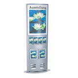 Artikelbild 1 für Kerkmann Infosäule tec-art Säule Size silber DIN A4, 1/3 DIN A4 6 Fächer 77,0 x 30,0 x 185,0 cm, 1 St., Artikelnummer 459545