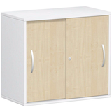 Artikelbild 1 für geramöbel Schiebetürenschrank Flex, S-381501-AW weiß, ahorn 1 Fachboden 80,0 x 42,5 x 72,0 cm, Artikelnummer 877112