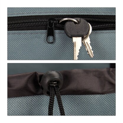 Artikelbild 5 für relaxdays Einkaufstrolley Kunstfaser grau 42,0 x 28,0 x 92,5 cm, Artikelnummer 562542