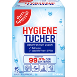 Artikelbild 1 für GUT&GÜNSTIG Desinfektionstücher 1-lagig weiß, 15 Tücher, Artikelnummer 451256