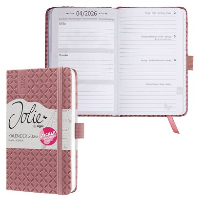 Artikelbild für SIGEL Buchkalender Jolie 2026 altrosa, 1 St., Artikelnummer 568711