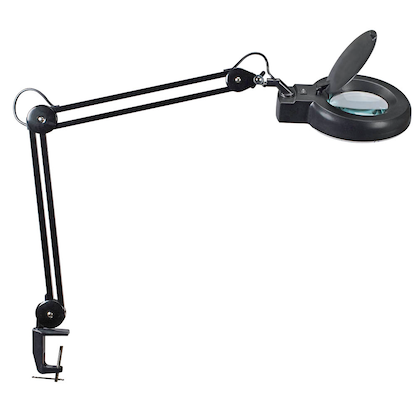 Artikelbild für MAUL MAULviso LED Lupenleuchte schwarz 8 W mit Tischklemme, Artikelnummer 157798
