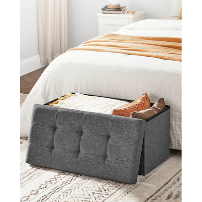 Artikelbild 5 für SONGMICS Sitztruhe LSF47K dunkelgrau Stoff 76,0 cm, Artikelnummer 439727