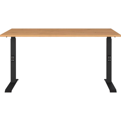 Artikelbild 4 für GERMANIA Agenda Home höhenverstellbarer Schreibtisch grandson-eiche rechteckig, C-Fuß-Gestell schwarz 140,0 x 80,0 cm, Artikelnummer 727809