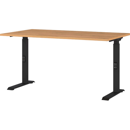 Artikelbild für GERMANIA Agenda Home höhenverstellbarer Schreibtisch grandson-eiche rechteckig, C-Fuß-Gestell schwarz 140,0 x 80,0 cm, Artikelnummer 727809