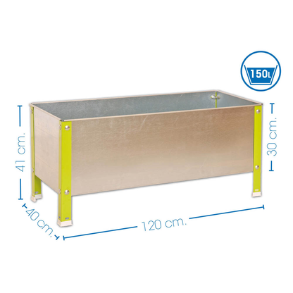 Artikelbild 2 für Simonrack Hochbeet SIMONGARDEN URBAN Metall grün, silber rechteckig 120,0 x 41,0 cm, 1 St., Artikelnummer 359727