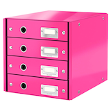 Artikelbild 1 für LEITZ Schubladenbox Click & Store pink 60490023, DIN A4 mit 4 Schubladen, 1 St., Artikelnummer 211553