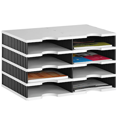 Artikelbild für styro Sortierstation Styrodoc grau/schwarz mit 8 Fächern, Artikelnummer 444919