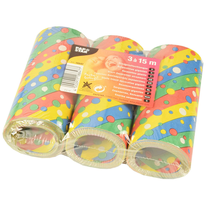 Artikelbild 2 für PAPSTAR Luftschlangen Confetti bunt 3 St., Artikelnummer 119794
