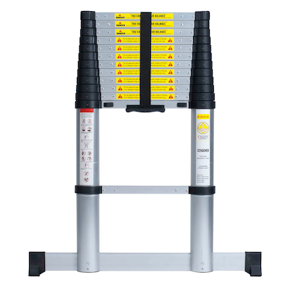 Artikelbild 2 für pavo Teleskopleiter silber 12 Sprossen, H: 380,0 cm, Artikelnummer 257699