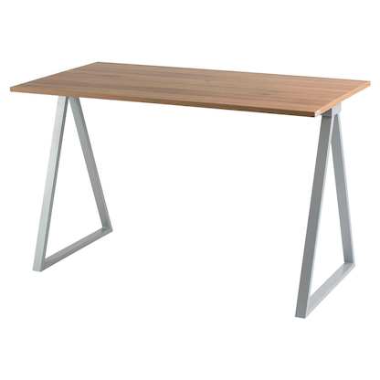 Artikelbild für PAPERFLOW easyHome LV9 Schreibtisch walnuss rechteckig, A-Fuß-Gestell grau 110,0 x 60,0 cm, Artikelnummer 381812