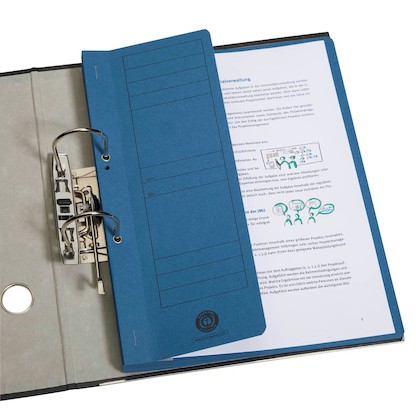Artikelbild 2 für Ösenhefter Karton blau DIN A4, halber Deckel, 20 St., Artikelnummer 232025