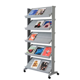 Artikelbild 1 für PAPERFLOW Prospektregal silber DIN A4 85,5 x 38,5 x 167,5 cm, 1 St., Artikelnummer 204362