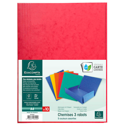 Artikelbild 2 für Exacompta Sammelmappen DIN A4 farbsortiert, 10 St., Artikelnummer 286532
