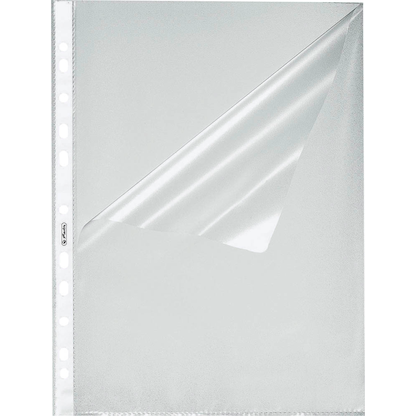 Artikelbild 2 für herlitz Prospekthüllen DIN A4 transparent genarbt 0,05 mm, 100 St., Artikelnummer 351753