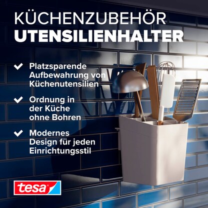 Artikelbild 4 für tesa Küchenutensilienhalter weiß, 1 Set, Artikelnummer 554887