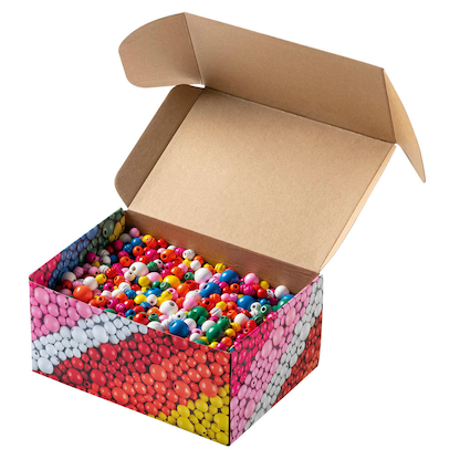 Artikelbild 2 für folia Holzperlen BASIC mehrfarbig 2.000 St., Artikelnummer 692717