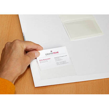 Artikelbild 4 für Probeco Visitenkartentaschen selbstklebend glasklar, für 1 Visitenkarte, 100 St., Artikelnummer 432211