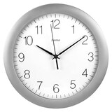 Artikelbild 1 für hama Funkwanduhr Teneriffa weiß silber Kunststoff, Ø 30,0 cm, Artikelnummer 500573