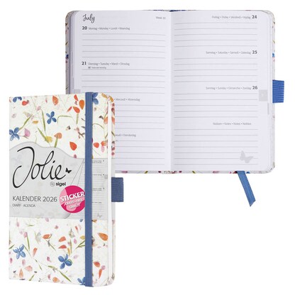 Artikelbild für SIGEL Buchkalender Jolie 2026 Bloom violet, 1 St., Artikelnummer 568806