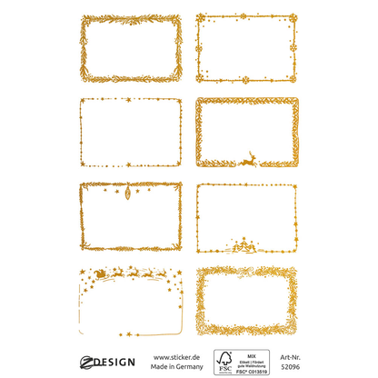 Artikelbild 2 für AVERY Zweckform Aufkleber Rahmen, gold, 8 Etiketten, Artikelnummer 723709