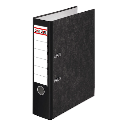 Artikelbild für dots Ordner schwarz marmoriert Karton 8,0 cm DIN A4, 1 St., Artikelnummer 489476