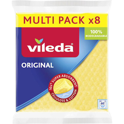 Artikelbild für vileda ORIGINAL Schwammtücher Naturfaser 60 °C waschbar, 8 St., Artikelnummer 116444